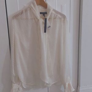 Long sleeve blouse with tie